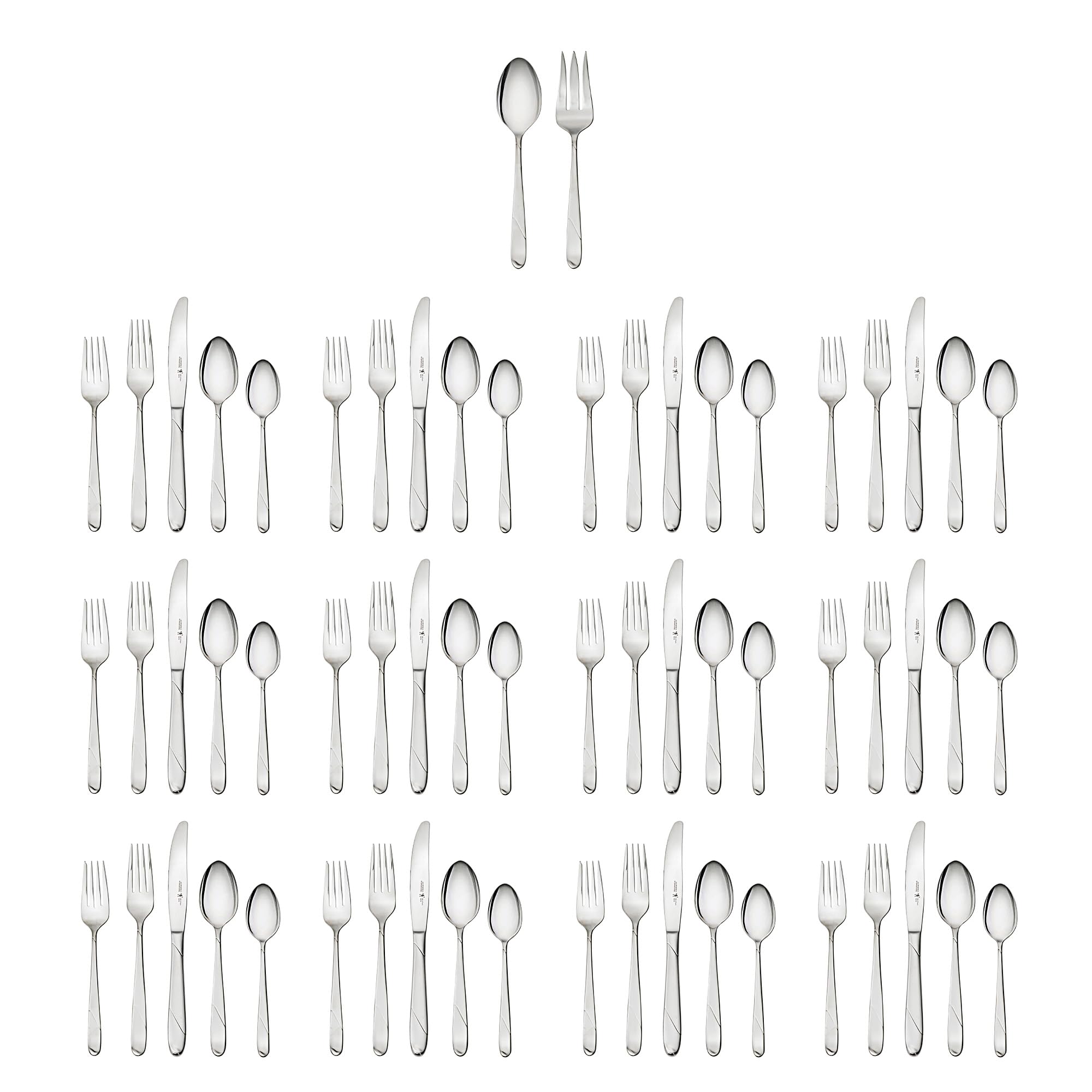Amazon.com | Henckels Milena 62-pc 18/10 Stainless Steel Flatware