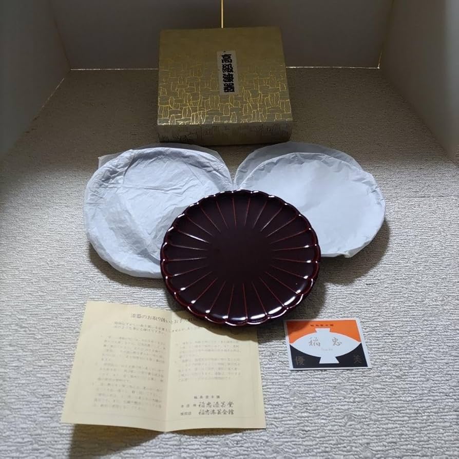 Amazon.co.jp: Inachu Wajima Nuri Honpo Plate, Set of 5