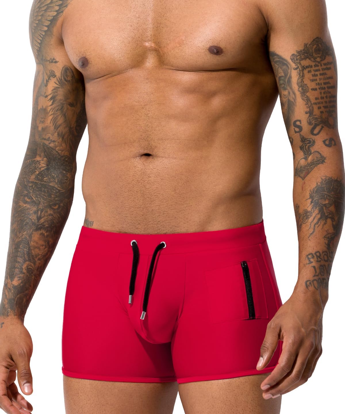 Casey Kevin Bañador Hombre Corto, Bañador Natacion Hombre Traje de Baño para Hombres Calzoncillos Secado Rápido Elástica Pantalones Cortos con Bolsillo y Cordón para Surf Natación SPA