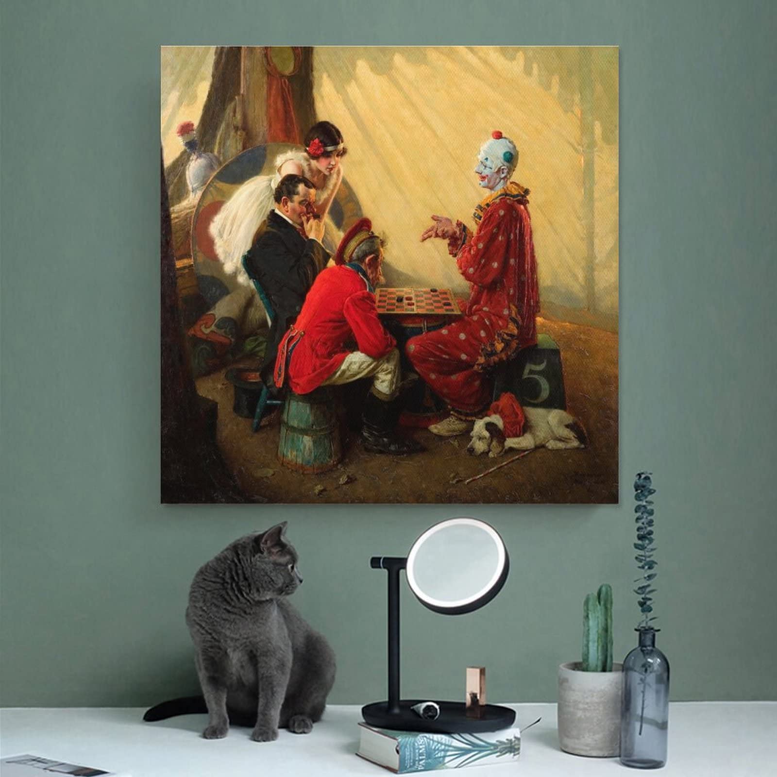 Amazon.com: 35+ Norman Rockwell Wall Art Painting Checkers (Game