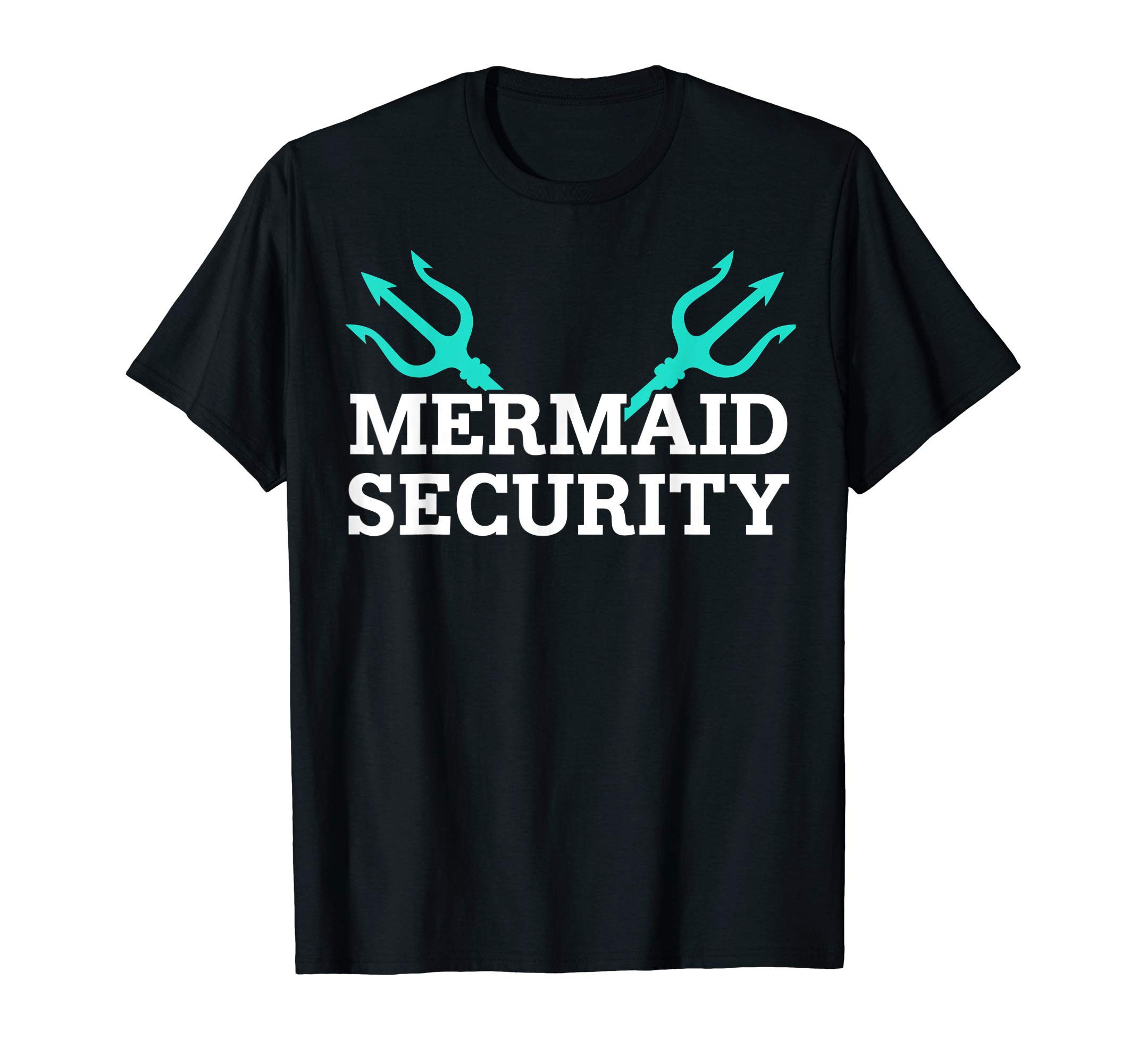 HurryTeesMermaid Security T-Shirt - Kids, Birthday, Fantasy - Unisex - Short Sleeve - Black - S - Classic Fit - Cotton, PolyesterOEKO-TEX STANDARD 100