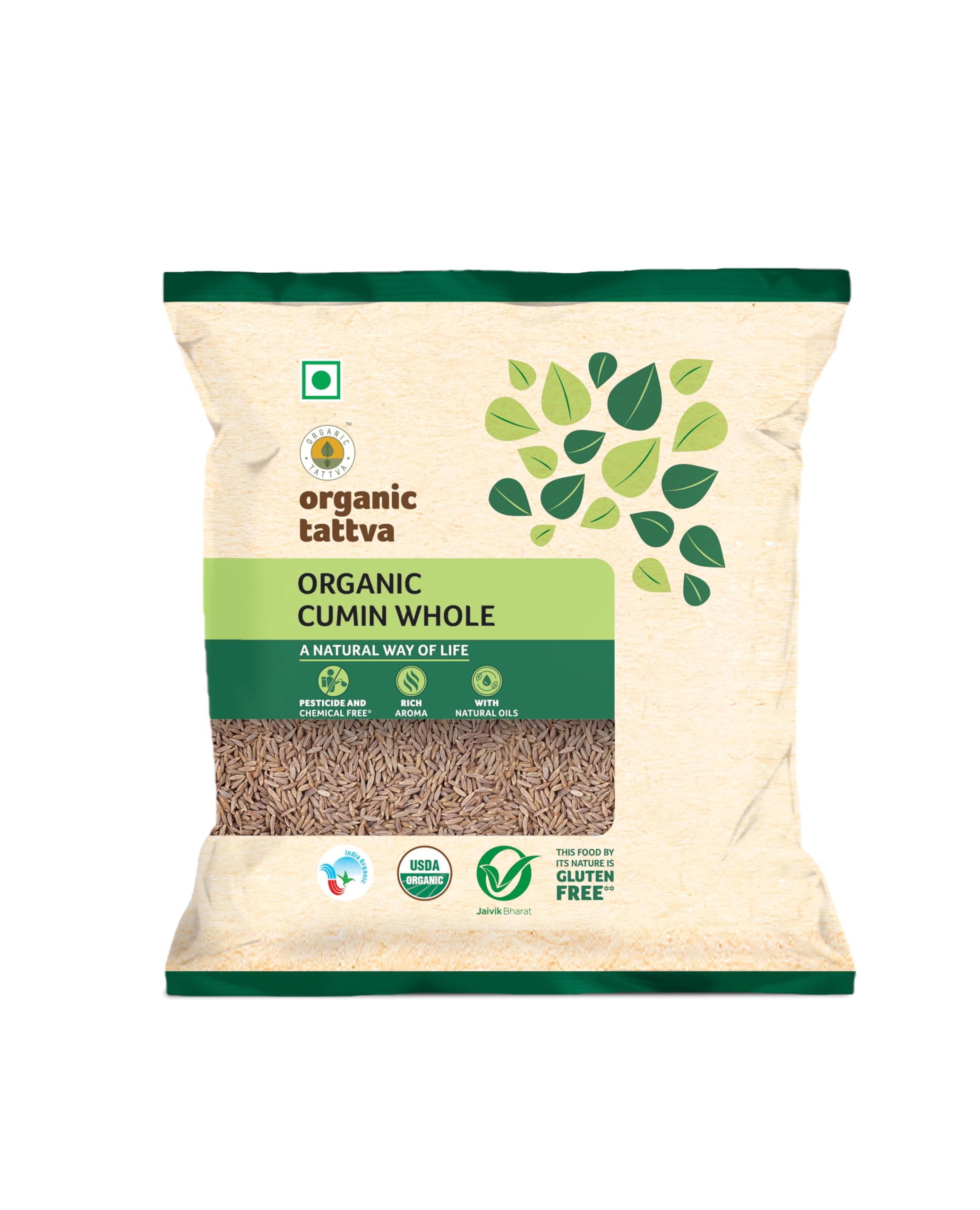 Organic Tattva, Organic Cumin Whole 200 gram | Sabut Jeera | Pesticide and Chemical Free | With Natural Oils | Rich Aroma | Naturally Gluten Free (B09VH2L41T) Amazon Price History, Amazon Price Tracker
