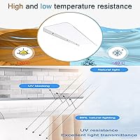 Vista 2 de Toldo invisible para puerta delantera, toldo para exteriores, toldo transparente para jardín, patio, toldo de entrada, cubierta de policarbonato
