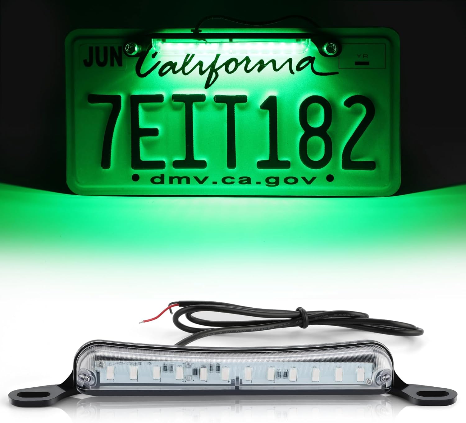 LivTee License Plate Light, Extremely Bright LED License Plate Lights Assembly for Trailer UTV ATV Truck RV Boat, Green LivTee License Plate Light, Extremely Bright LED License Plate Lights Assembly for Trailer UTV ATV Truck RV Boat, Green