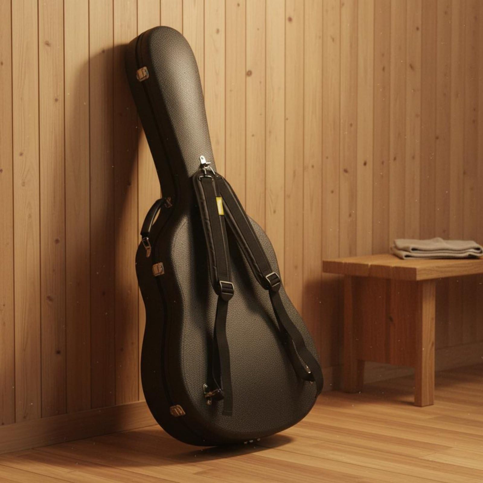 Custodia Chitarra Acustica Custodia Rigida Custodia Impermeabile Custodia Leggera Rivestimento Morbido E Schiuma, Chitarra Elettrica Universale Nero Leggero [Solo 1.7KG]