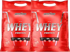 Combo 2x Nutri Whey Protein Para Ganho de Peso Cookie 900g Refil - Integralmedica