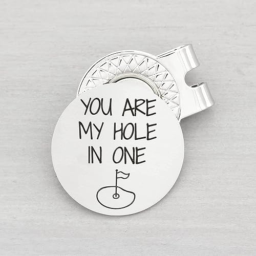 Miniatura 6 de Regalos de golf para hombre, marcador de pelota de golf con clip para sombrero You Are My Hole In One