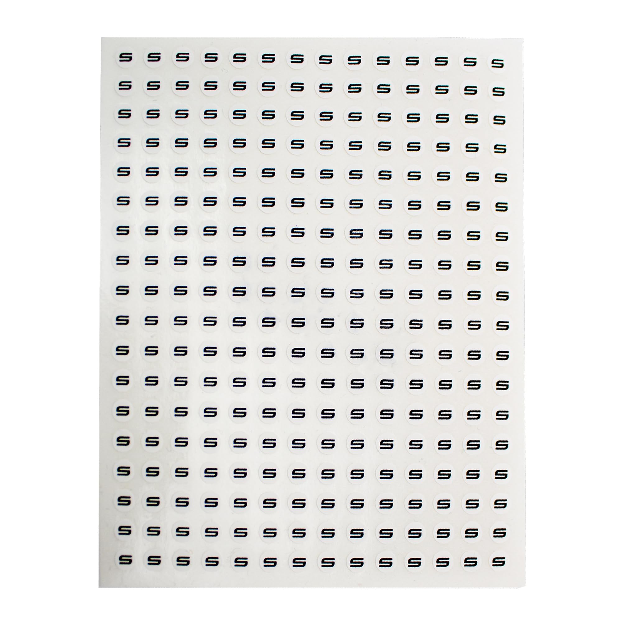 SIMPLETEK - Sigillo di Garanzia Antimanomissione Ø 5 mm con logo “S” Nero su Sfondo Bianco – 252 pezzi