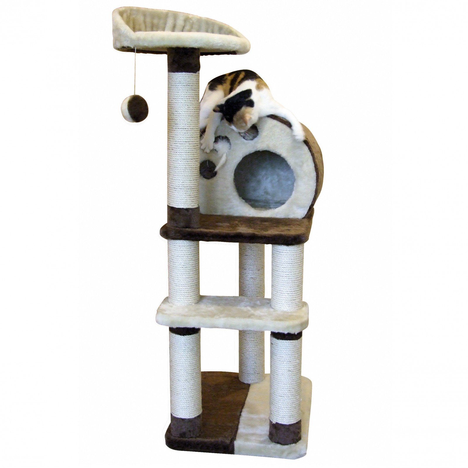 Kerbl Cat Planet-X Scratch Tree, 127 cm, Brown/Beige