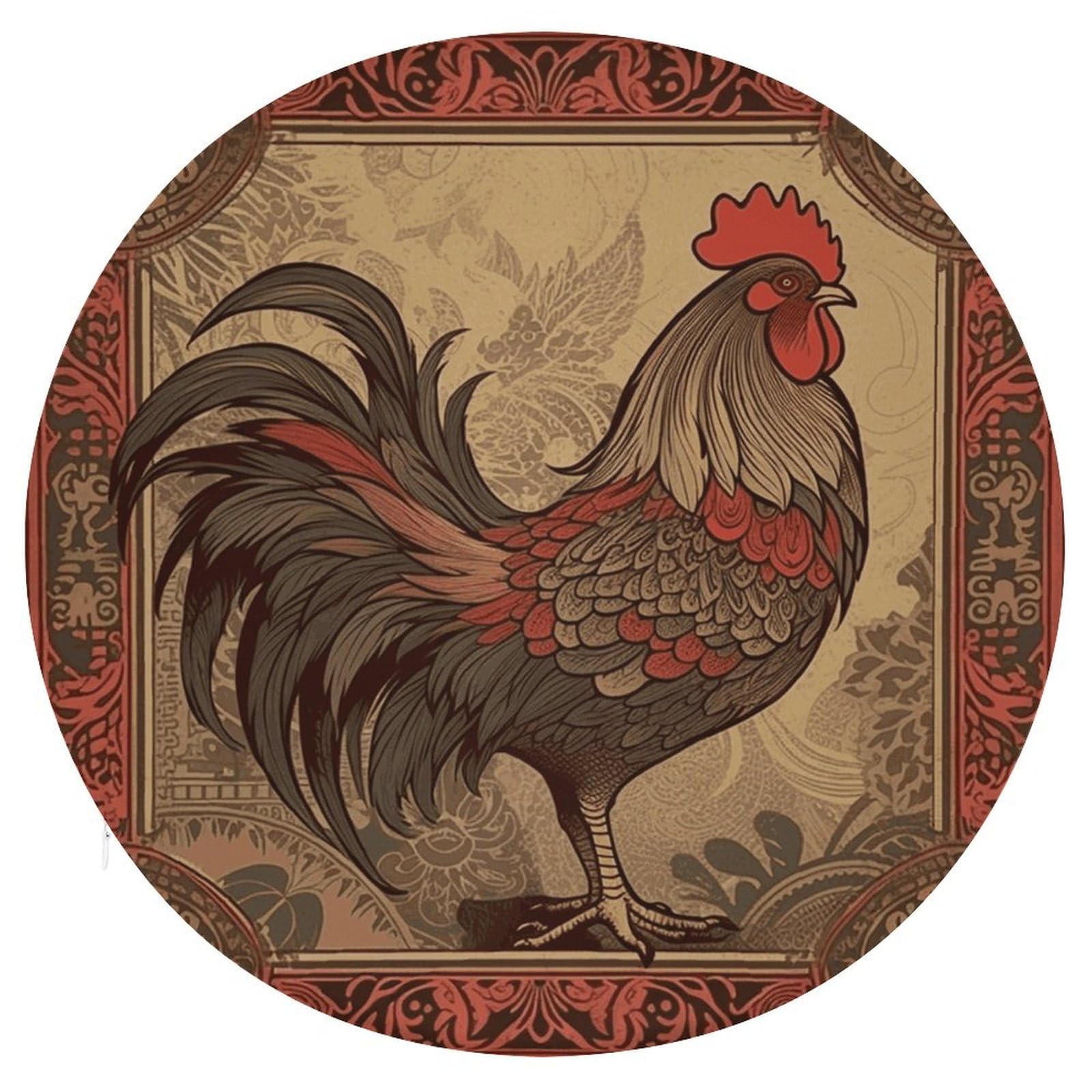 Coussin de siège rond et coussin de sol en mousse pour salon et méditation