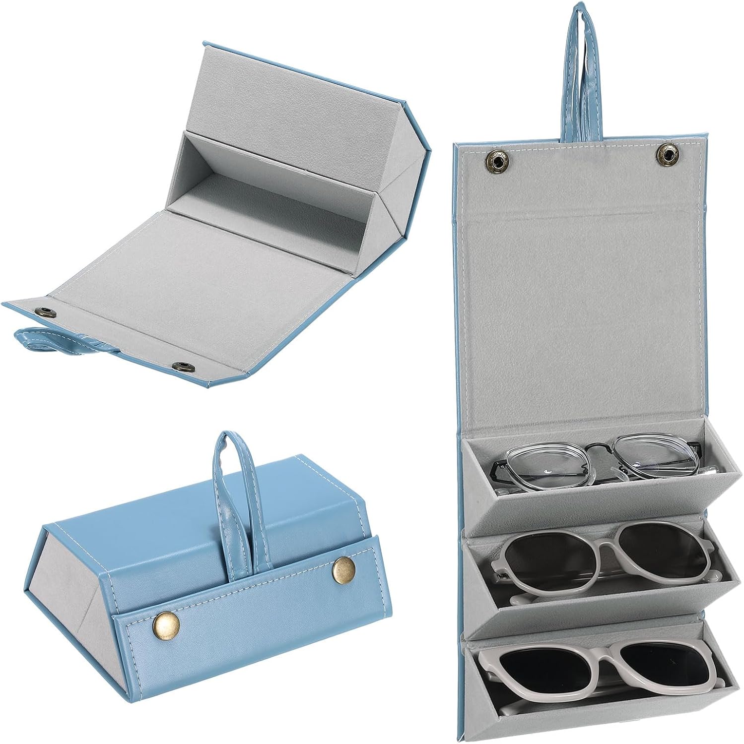 Étui à Lunettes Dur Transparent - Protection Anti-chocs Avec Coussin Intérieur, Design Givré