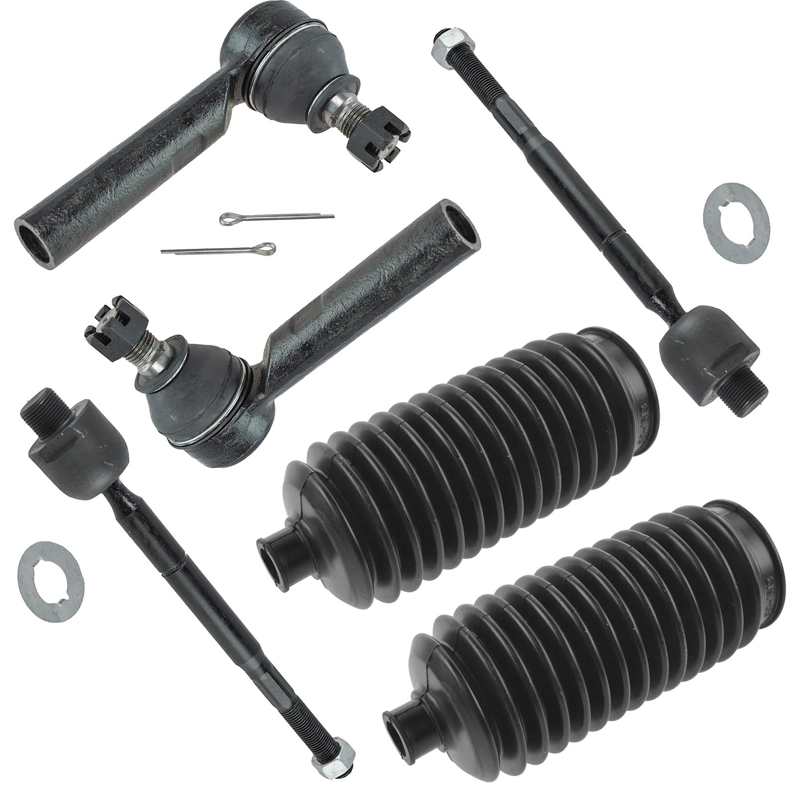 Front Steering Kit Steering Rack & Pinion Bellow Tie Rod Compatible with 2003-2009 Lexus GX470 Toyota 4Runner