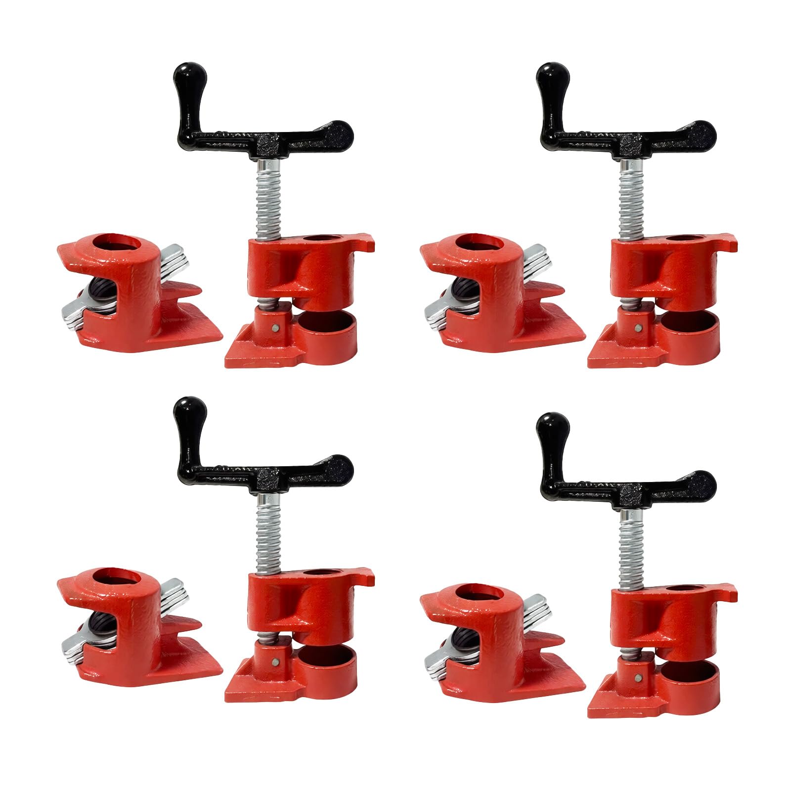 3/4" Gluing Clamp,Heavy Duty Pipe Clamp Set for Woodworking, Carpentry, HomeImprovement & DIY Projects. (3/4",4-Pack)