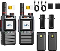 Maycall MC-368 Lifetime Global Walkie Talkies: 4G LTE POC Radio Unlimited 3000 Mile Range Dual SIM 3000mAh Battery Flashlight