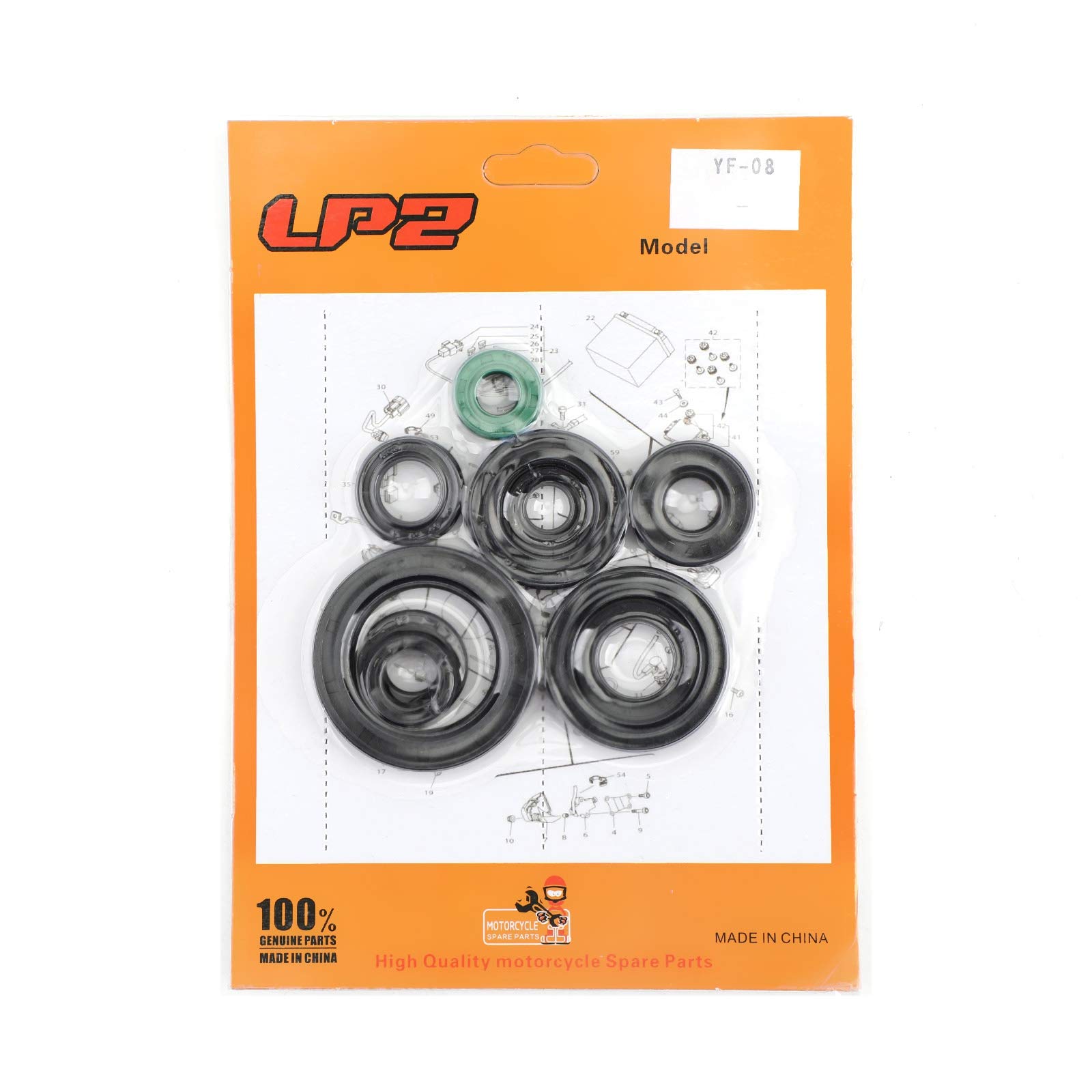 Areyourshop 10pcs Engine Oil Seal Kit for Honda CR125R CR125 CR 125 125R 1987-2003