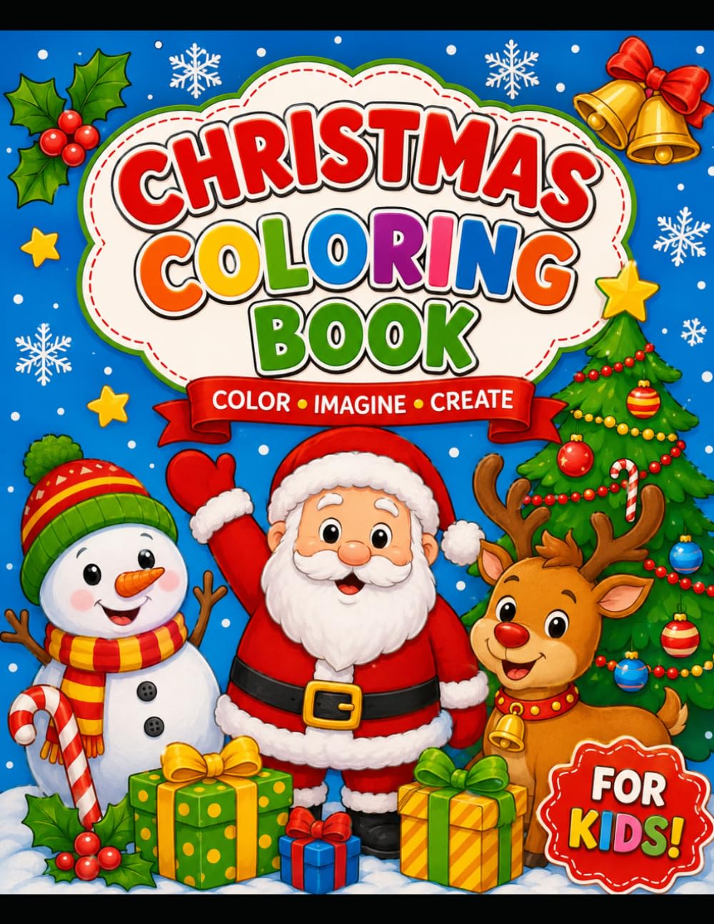 Christmas Coloring Book for Kids: Fun and Easy Coloring Pages for kids Age 6-12