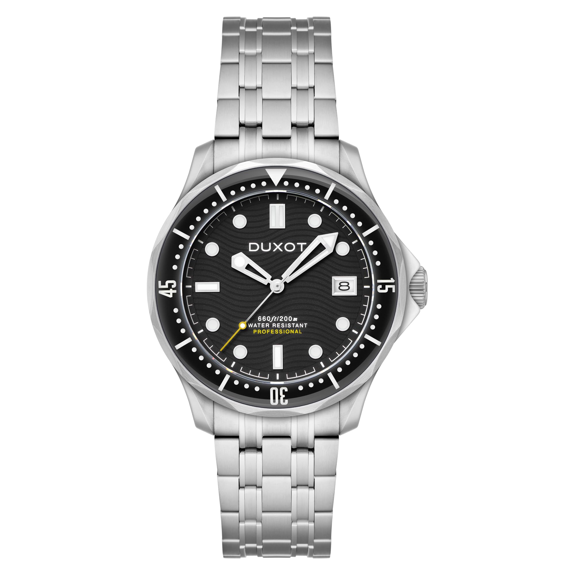 DUXOT Henri Diver orologio automatico da uomo 41 mm con cinturino in acciaio inossidabile massiccio DX-2060