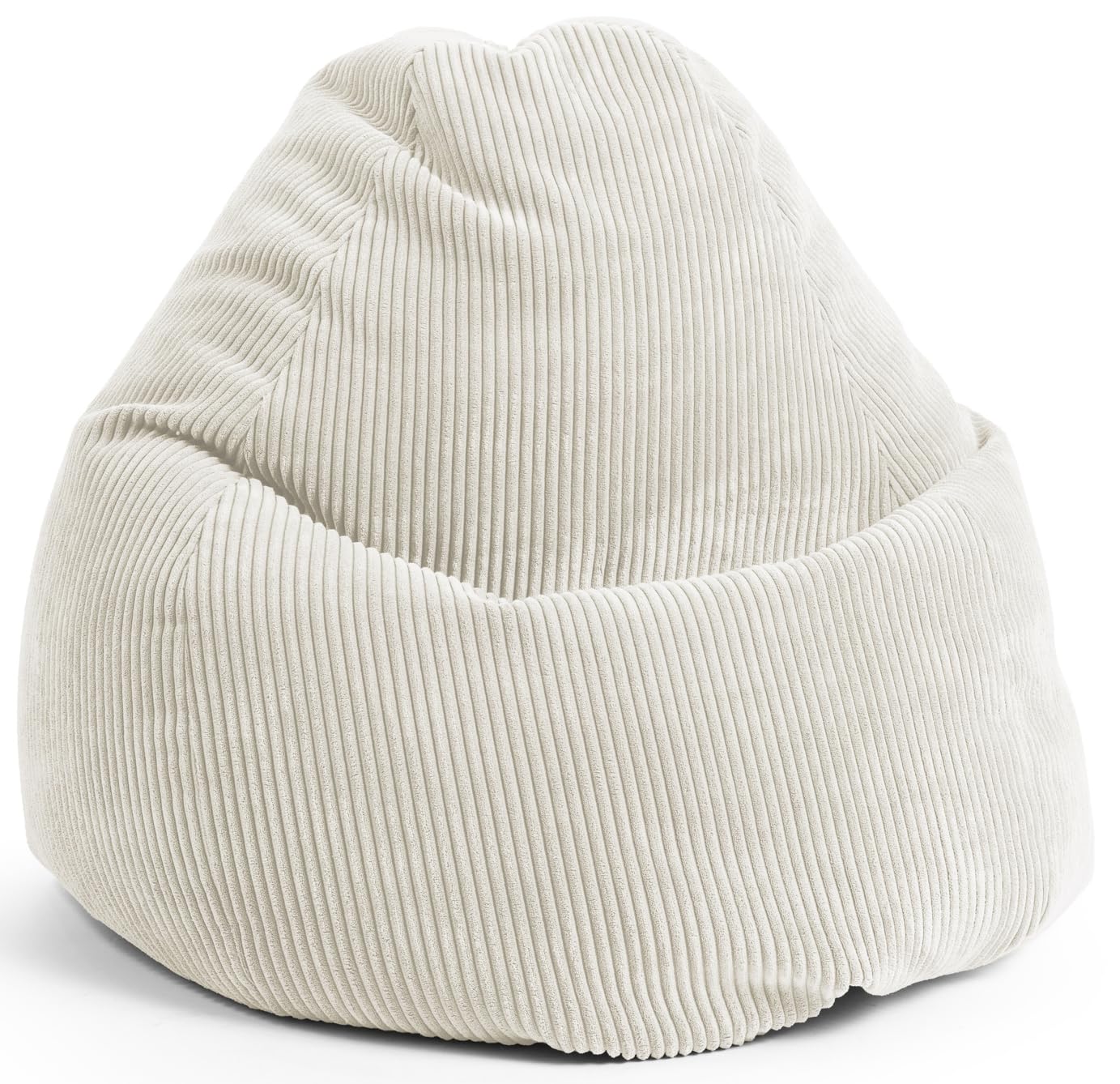 Sitting Point by MAGMA BEANBAG SHARA XL Sitzsack – Flauschcord, 70×110 cm, beige, waschbar, Oeko-TEX® zertifiziert