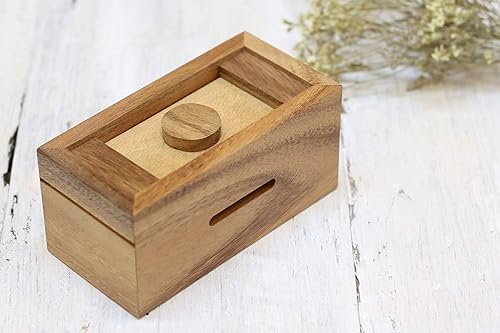 Miniatura 8 de Cofre del tesoro juego de caja de triple rompecabezas para adolescentes y niños dinero mágicobaratija pequeñatarjetero de regalo, compartimentos
