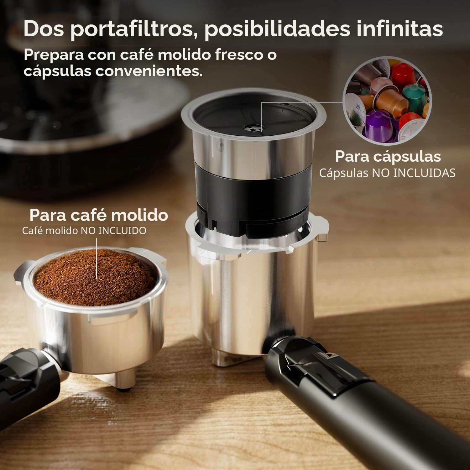 Máquina de café espresso semiautomática de 20 barras, cafetera profesional con espumador de leche y tanque de agua extraíble de 40 onzas, sistema Home Barista para capuchino, café con leche