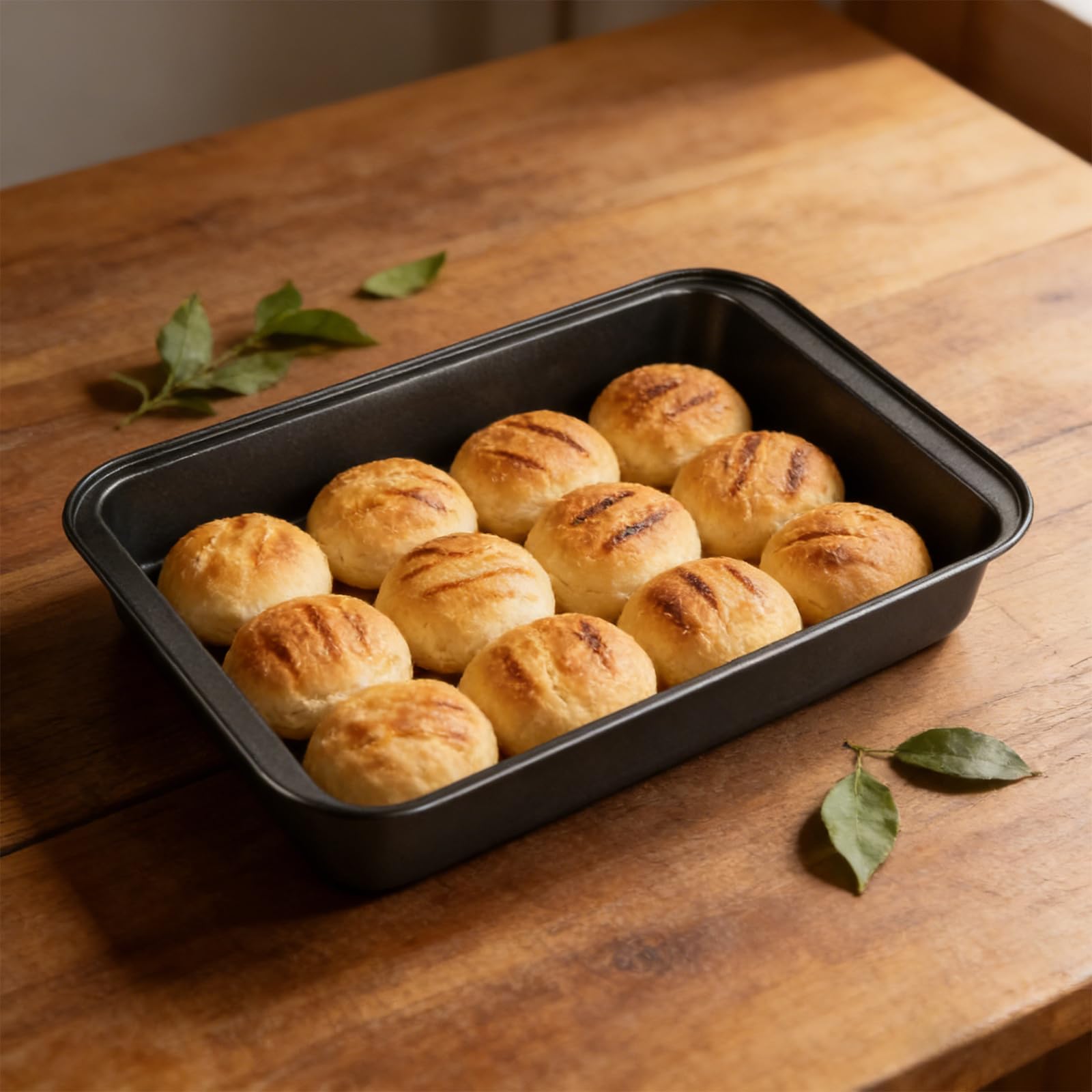 Lot de 3 plaques de cuisson pour four, moules à rôtir en acier au carbone, set de moules à gâteau rectangulaires, 11,8, 12,6 et 13,4 pouces, plats profonds pour cuisiner, rôtir et cuire