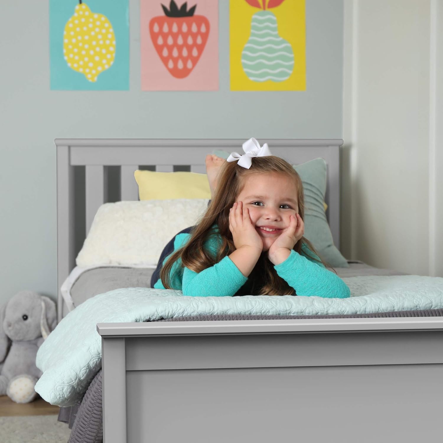 Crеаtіvе Prоduсt Max & Lily Twin Bed with Under Bed Storage Drawers, Grey