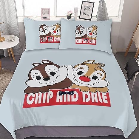 Amazon Co Jp チップとデール 布団カバー 3点セット シングル シングル 枕カバー ベッド用 オールシーズン Danesi 夏用 寝具 カバーセット 掛け布団カバー キャラクター かわいい おしゃれ 人気 防ダニ ホーム キッチン