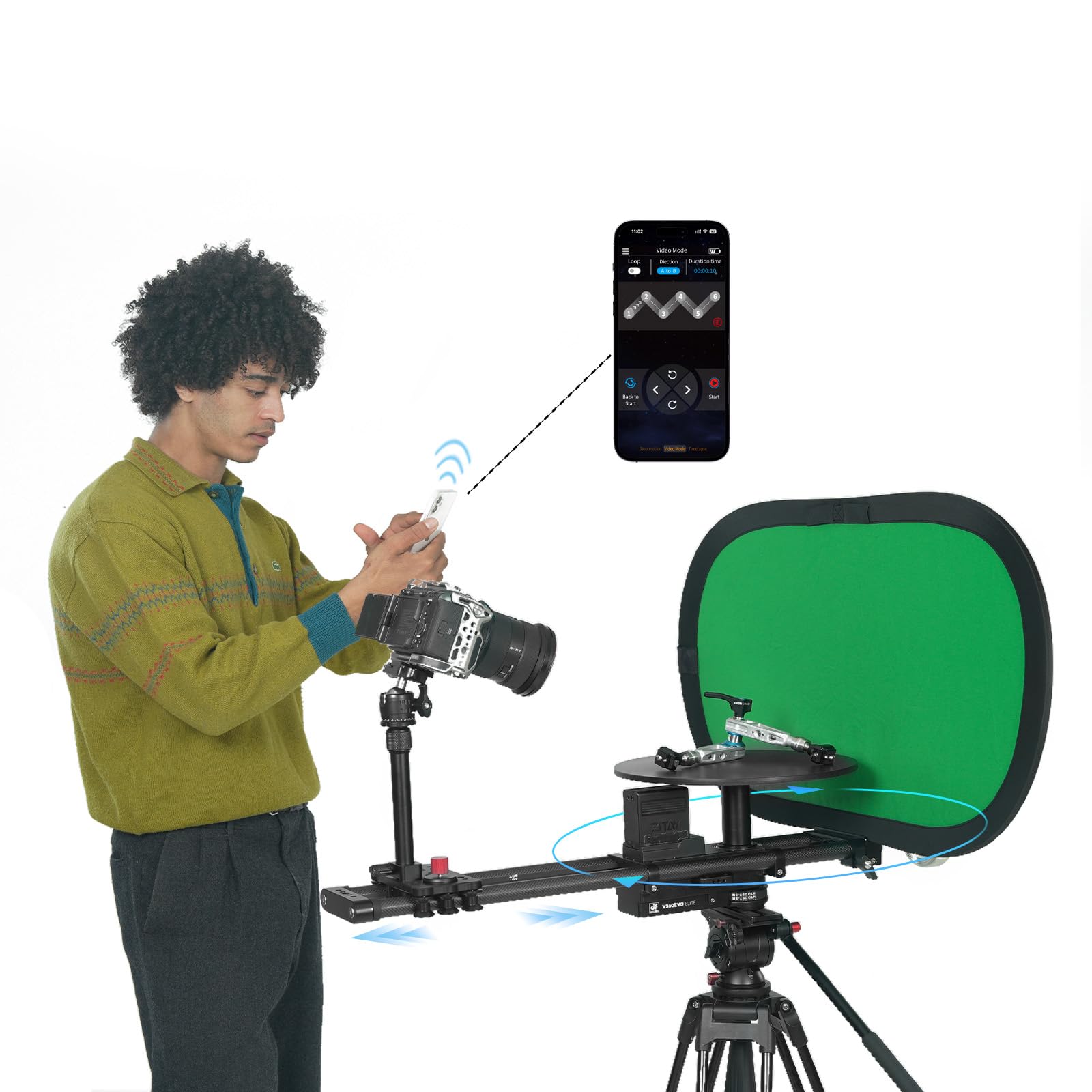 V360EVO-ELITE 360 Photo Booth à Double axe, Rotating Platform motorisée APP-Controlled, Automatic Turntable pour DSLR, Product Photography, vidéo, Time-Lapse et Stop Motion