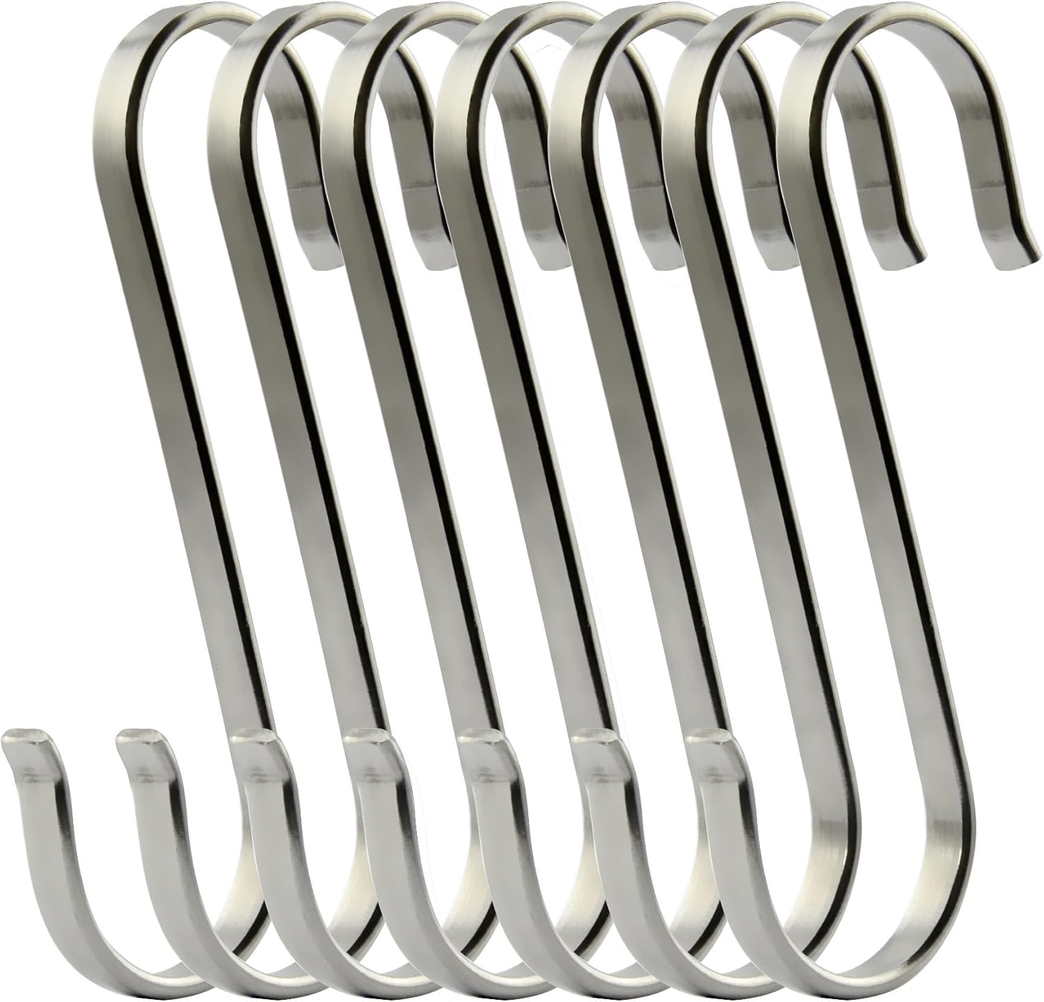 RuiLing 6Pack Size XLarge Flat S Hooks HeavyDuty Genuine Solid 304 Stainless