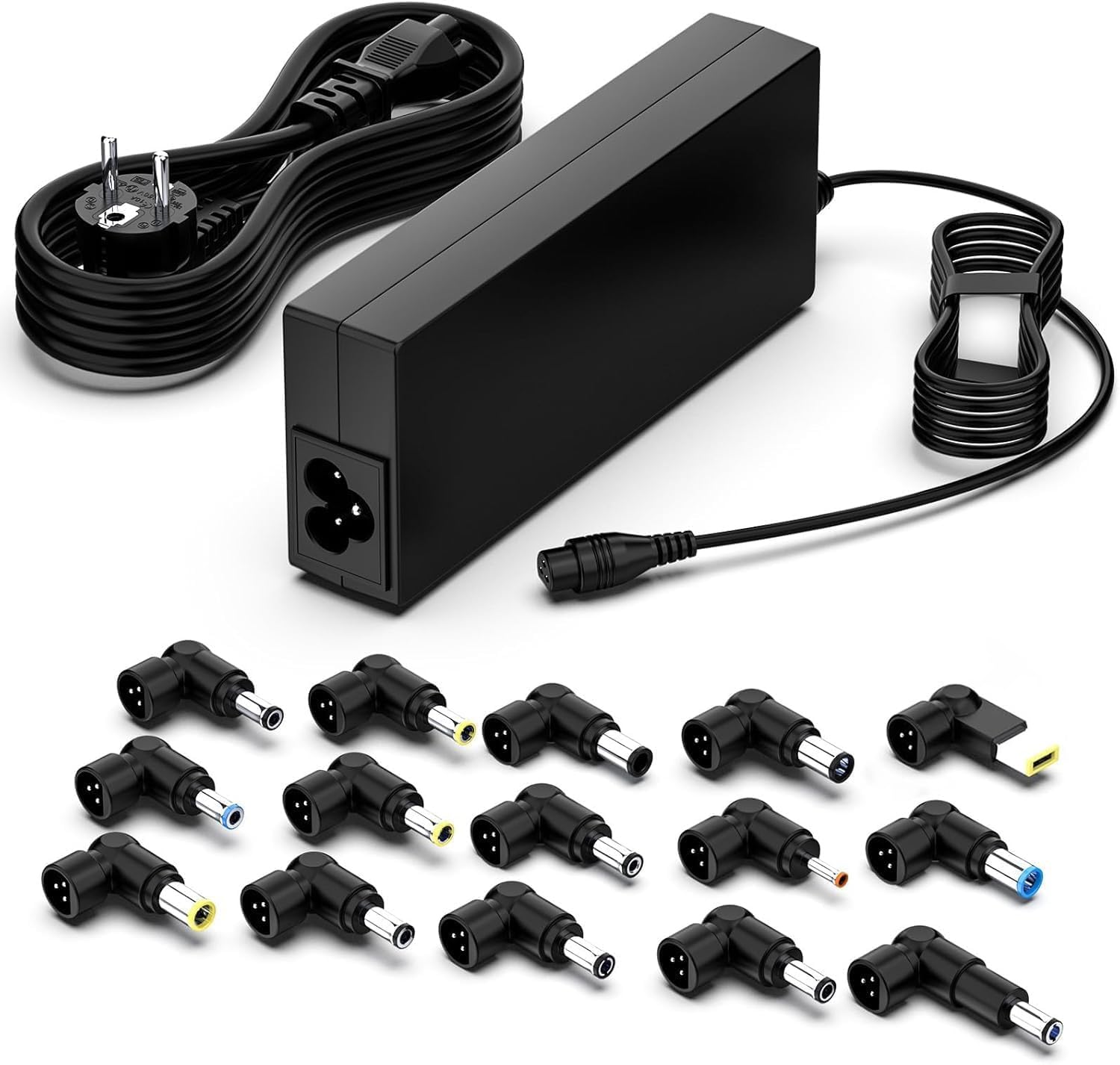 Chargeur Universel 90W pour Lenovo ASUS Dell HP Acer Toshiba Notebook Ultrabook Chromebook avec 15 Embouts