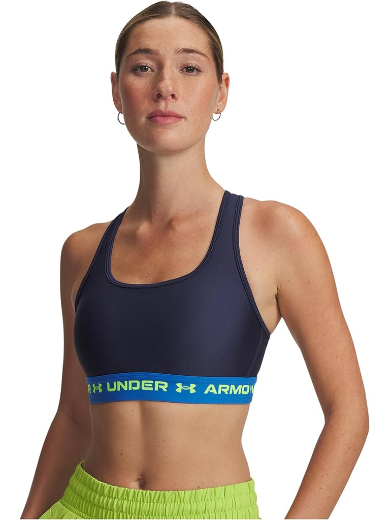 Navy Under Armour Crossback Mid Impact Bra