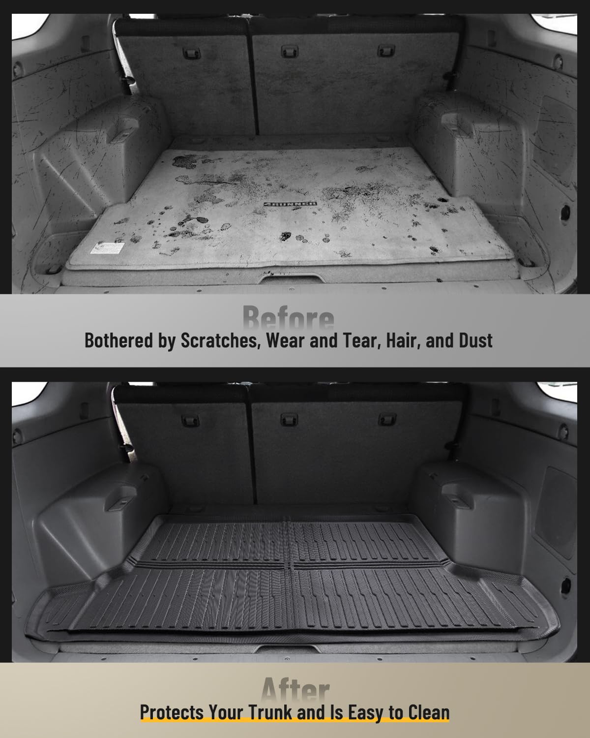 Car Floor Mats for Toyota 4Runner 2003-2009 4th Gen Cargo Trunk Liner All Weather Accessories Rubber Carpet Custom — view 5