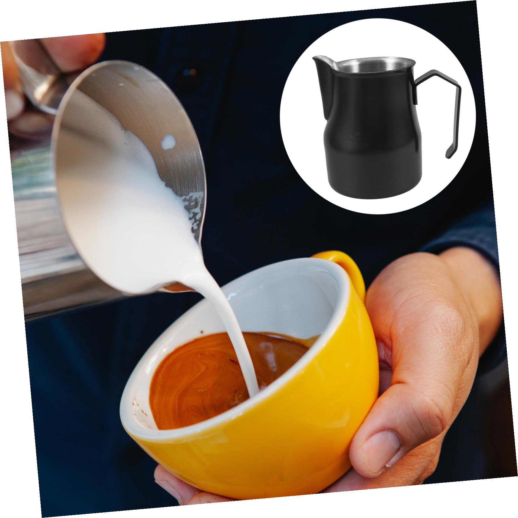 Brocca in Acciaio Inox per Latte Tazza per Montalatte Brocca per Caffè Espresso Contenitore per Panna Caffè
