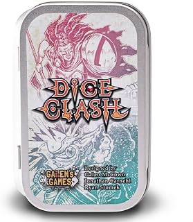 Dice Clash – Portable Dice & Card Game for Adults, Teens & Kids Alike, Travel-Size Strategy Kids Games for A Fun Family Game Night or Camping, 1–2 Players, Quick 15-Minute Gameplay