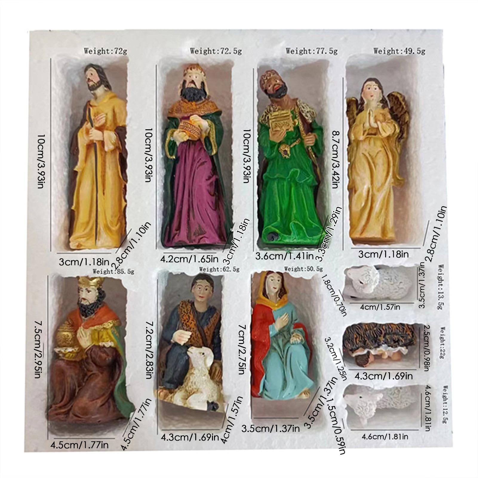 Figurka Świętej Rodziny, dekoracja bożonarodzeniowa, delikatna statuetka z żywicy, religijna dekoracja świąteczna, delikatna tekstura, dekoracja rzemieślnicza, do gabinetu, sklepu, salonu i