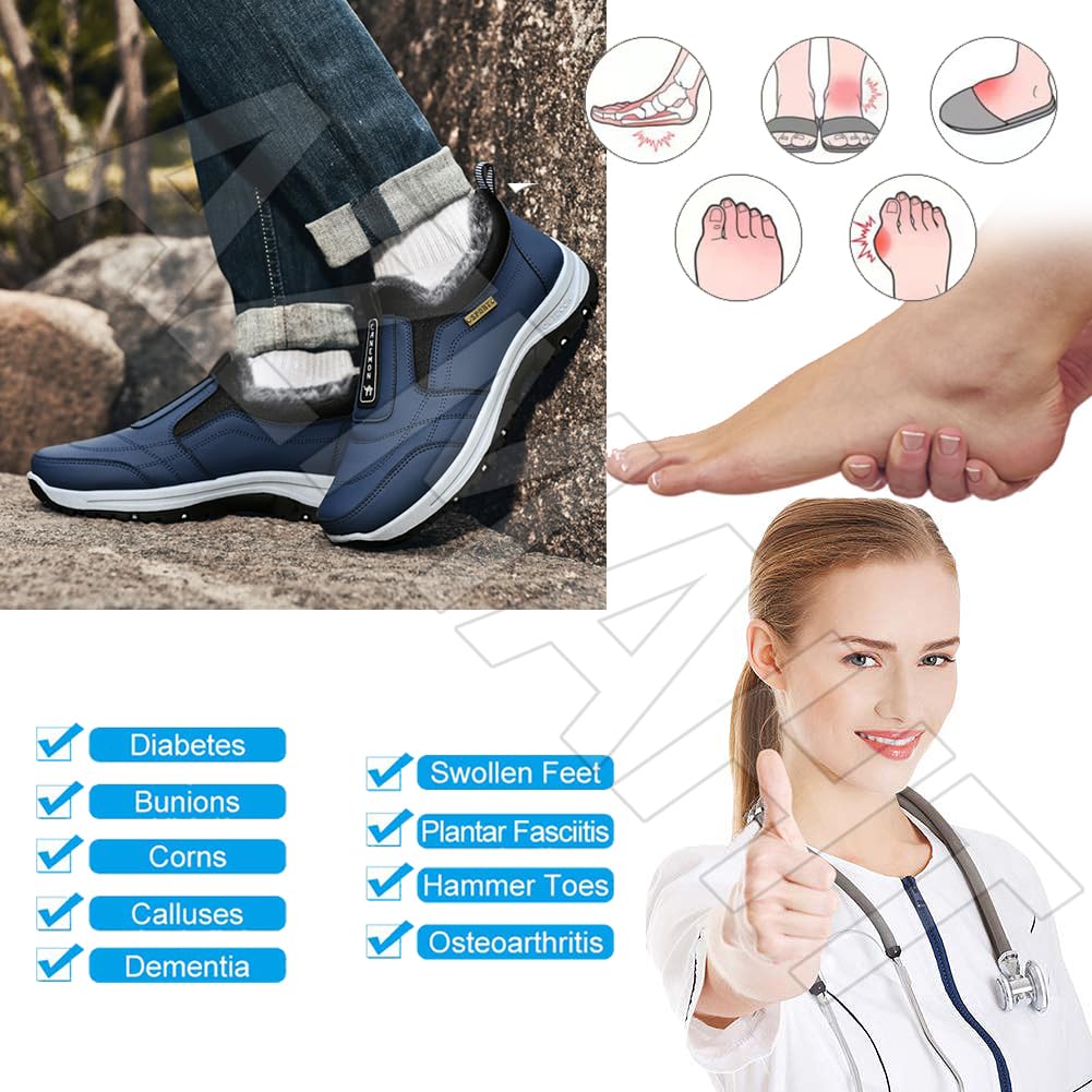Mocassini Invernali Caldo Peluche Scarpe Basculanti Senza Lacci Sneakers Comode Dimagranti Camminata Scarpe Slip On per Fitness Passeggiata,Marrone,44/270mm