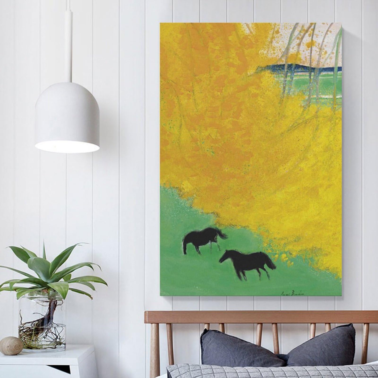 Amazon.co.jp: アンドレ・ブラジリエ油絵ポスターと枝の下絵画