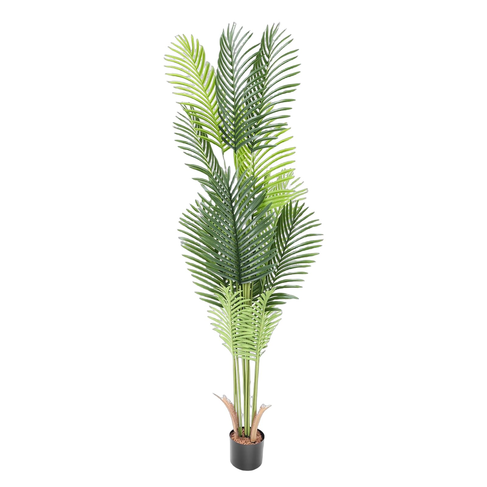 Palma artificiale, pianta tropicale artificiale realistica, decorazione perfetta per la casa e l'ufficio per gli amanti della natura, in plastica (1,8 m)