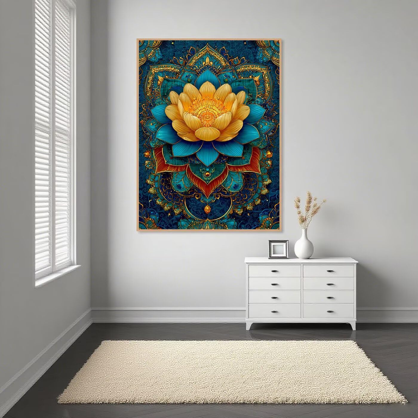 Diamentowa sztuka, mandala, zestawy do malowania diamentowego dla dorosłych, 5D, DIY, kwiat, pełne wiercenie, haft cekinowy, klejnot, sztuka, obrazy, sztuka i rzemiosło, obrazy do dekoracji ścian domu