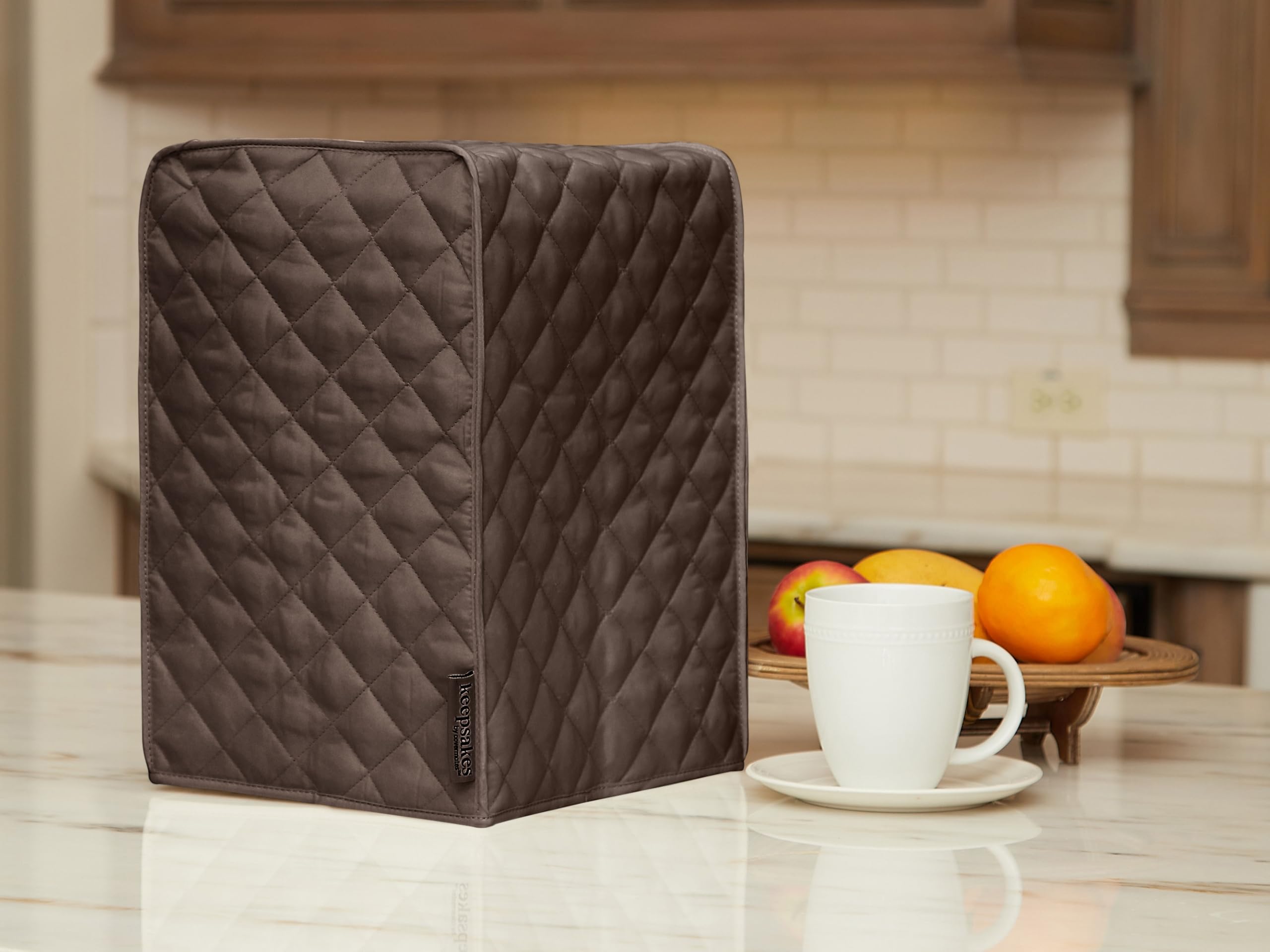 Covermates Keepsakes - Cubierta rectangular para electrodomésticos, protección contra el polvo, resistente a las manchas, lavable, cubierta para electrodomésticos, color bronce