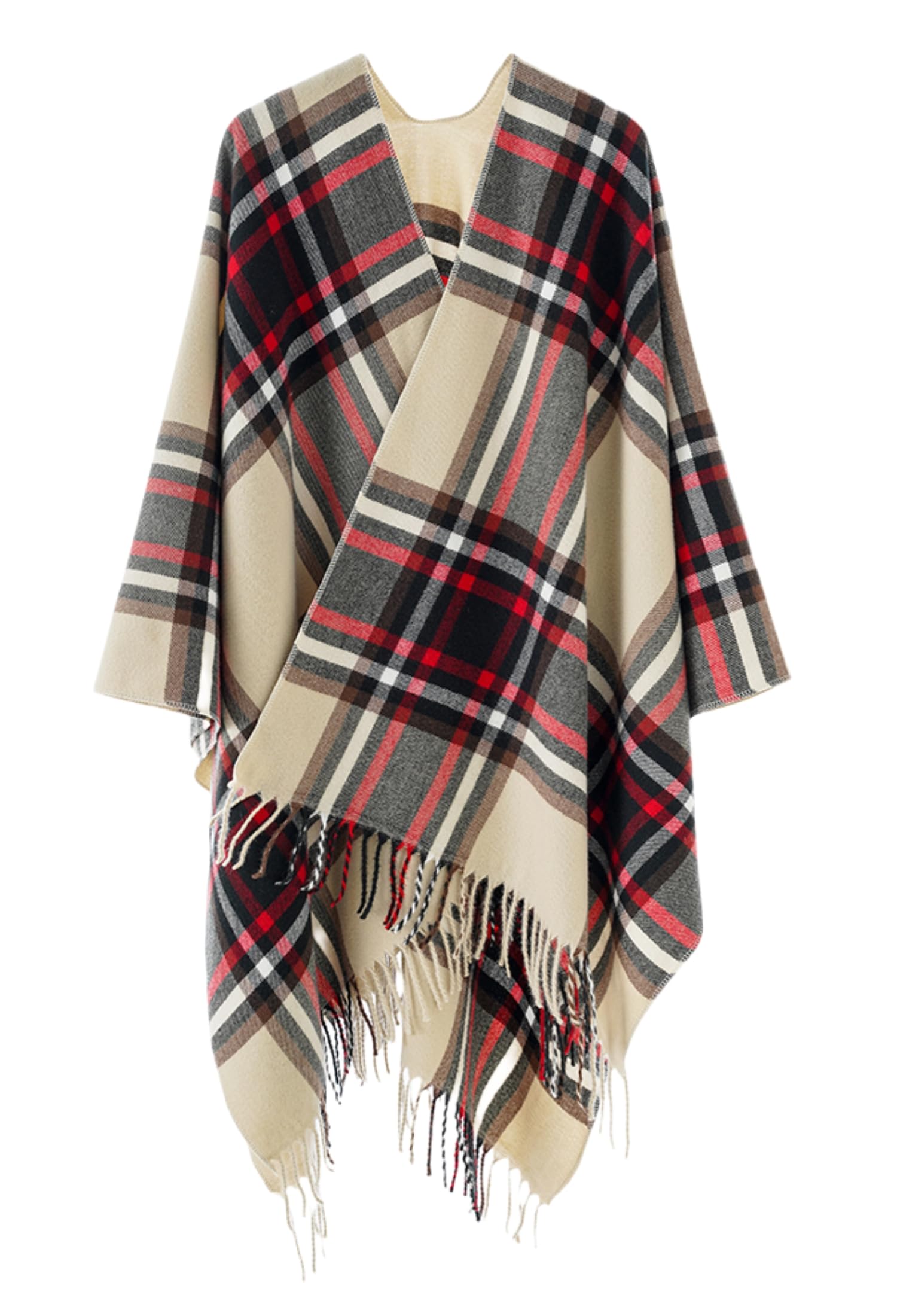 Damski Szal, Otwarty Poncho, Kardigan Peleryna, Oversize Swetry na Jesień i Zimę