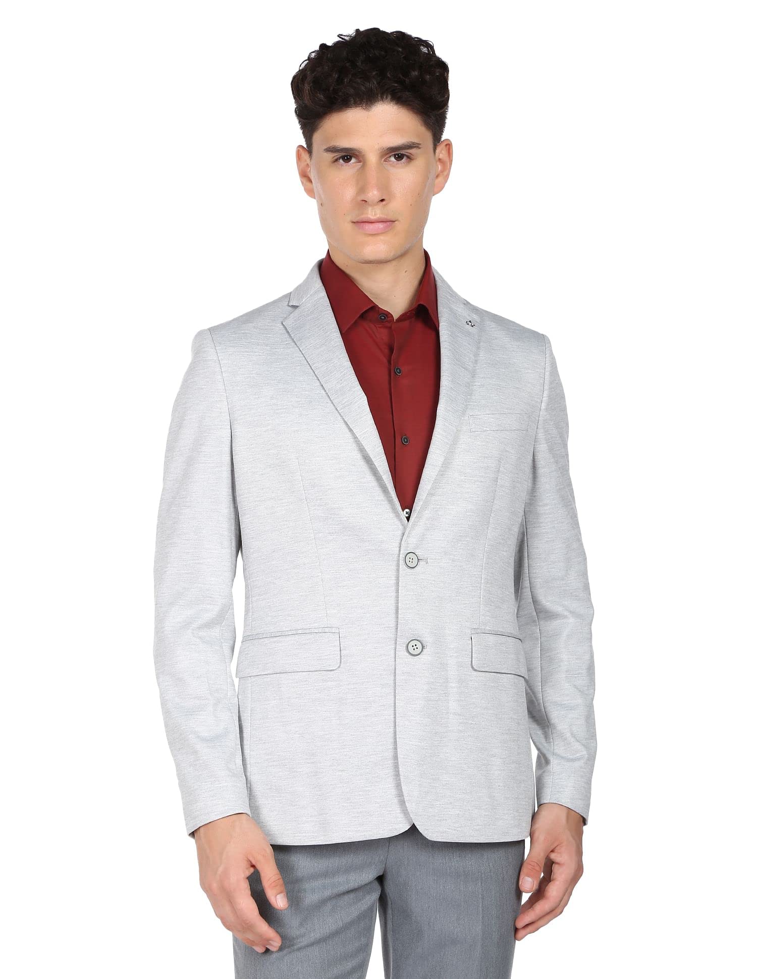 arrow Newyork Grey Mens Blazer Regular-picture-51