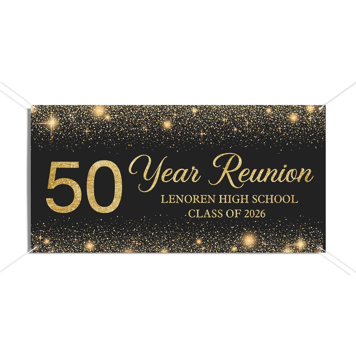 Personalized Class Reunion Banner, Customized with School Name and Graduation Year Printed on 13oz Heavy Duty Vinyl, Welcome Back Alumni Celebration