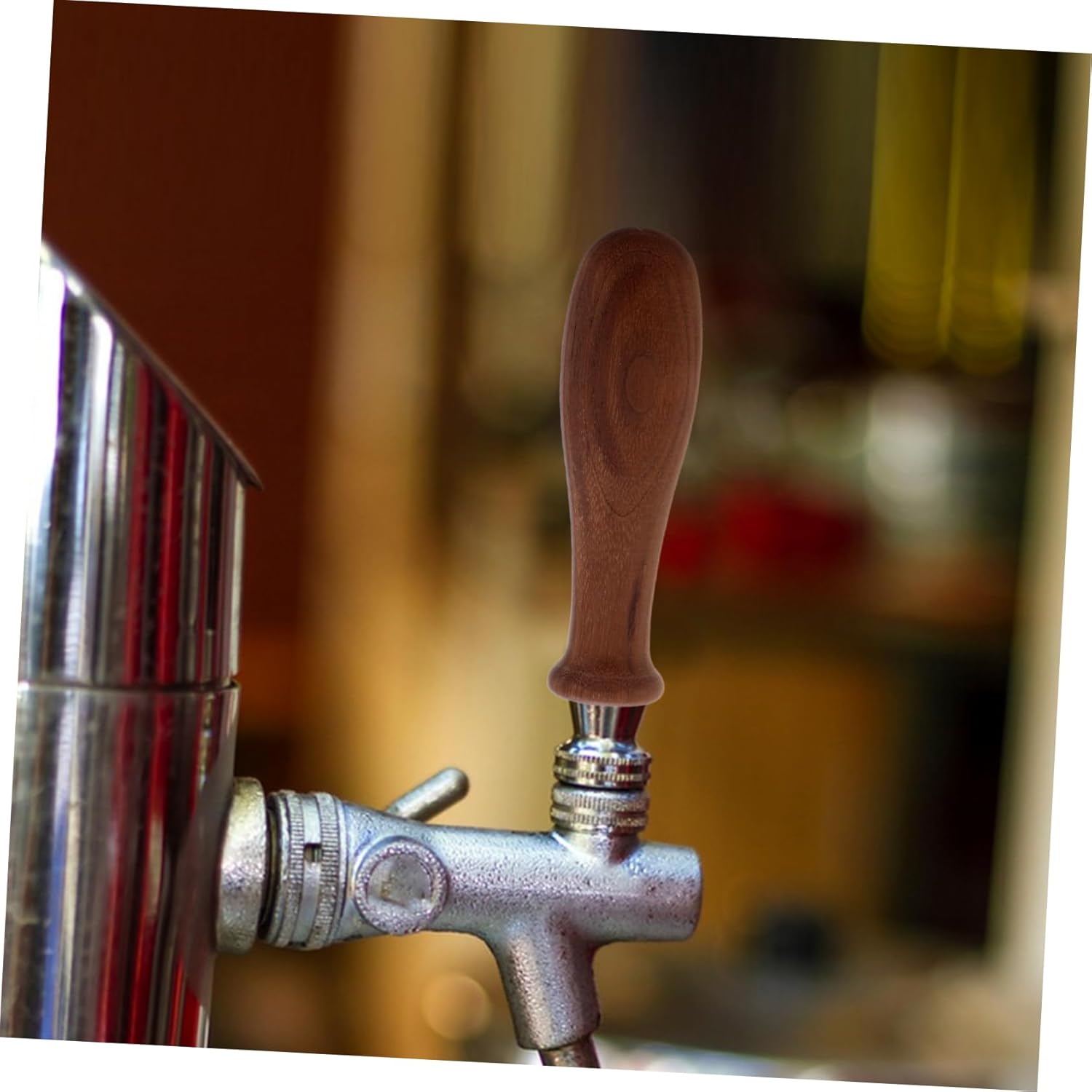 Rustic Wooden Beer Tap Handle for Kegerator Sturdy Draft Faucet Knob Ergonomic Grip Walnut Construction for Restaurants and Home Bars