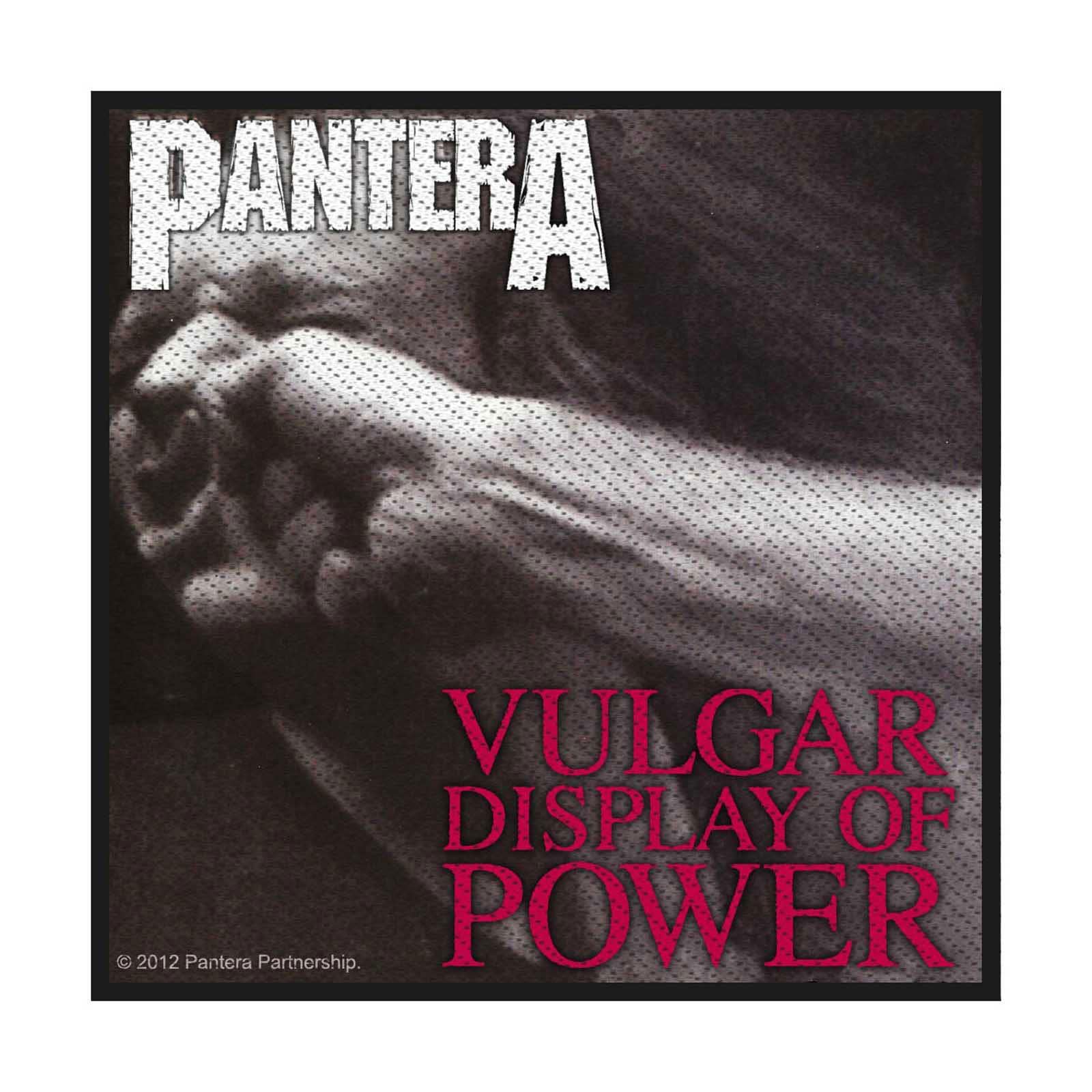 Pantera Men's Grey/Red Vulgar Display Of Power Standard Patch (One Size) ()