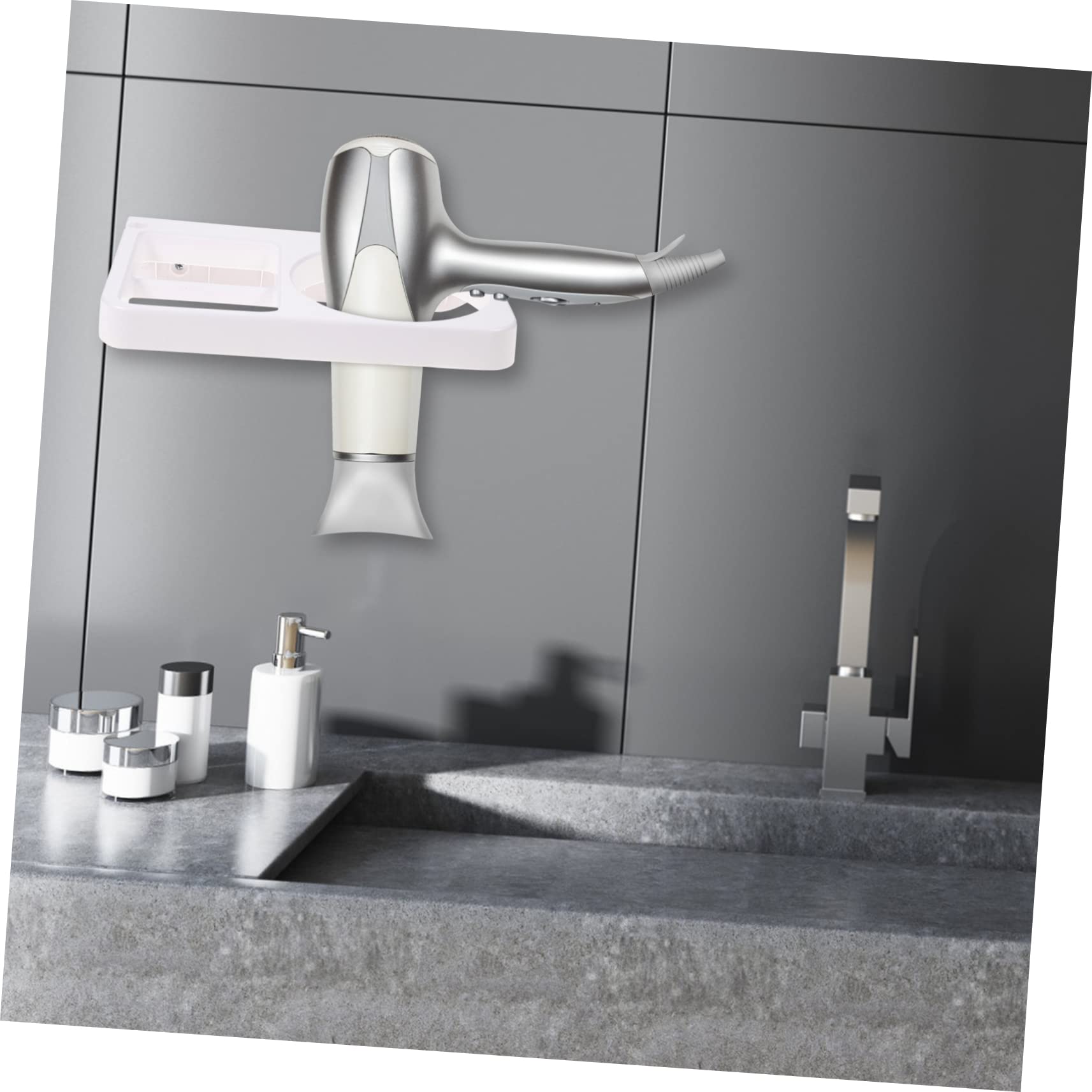 Alipis 3 Stücke Fön Montiert Moderne Haar Trockner Rack Platzsparende Design Für Home