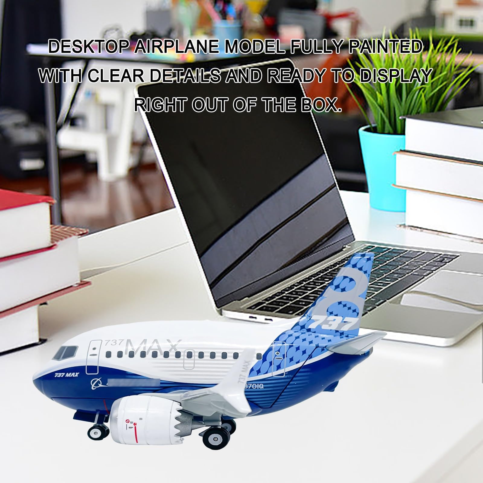 5,11 pollici B737 MAX Q-Style pressofuso in lega aeroplano modello realistico desktop scaffale decorazione regalo collezione premium for gli appassionati aviazione display ufficio