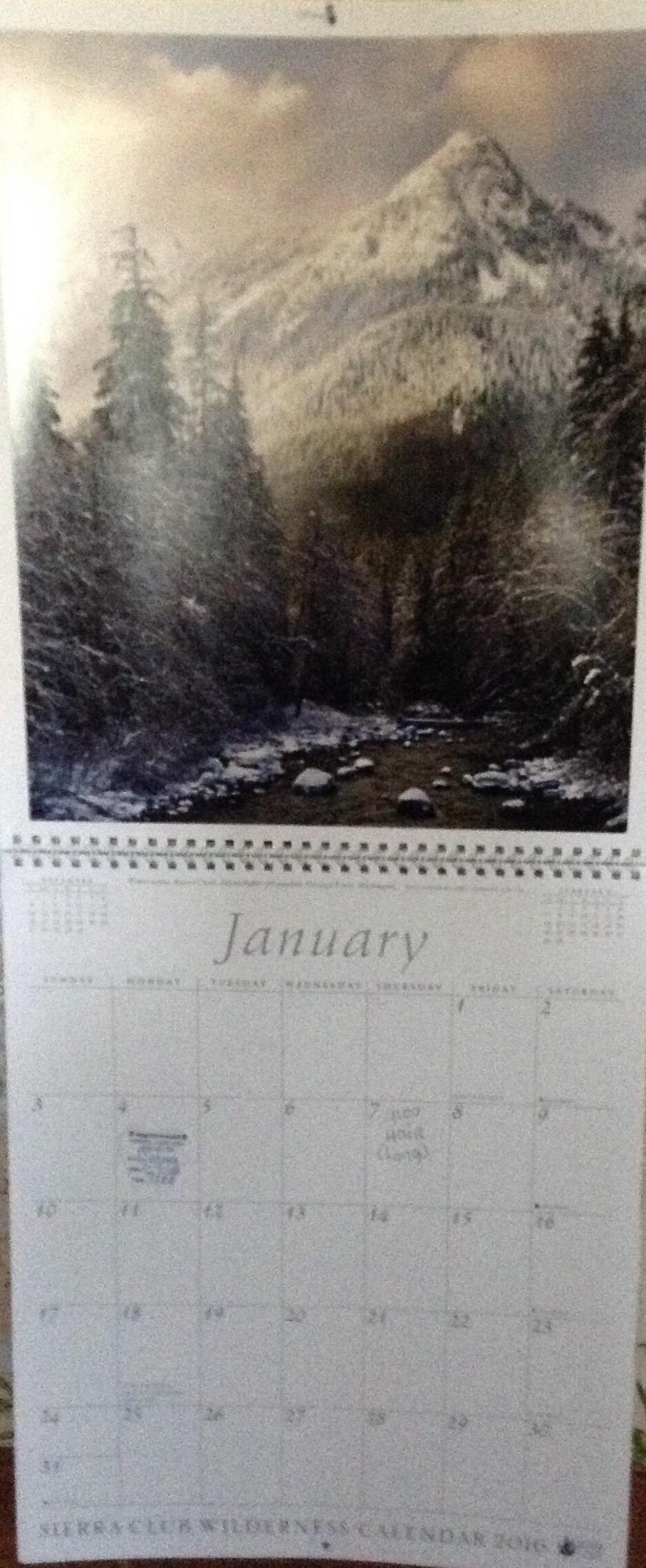 Sierra Club Wilderness Calendar 2016 Sierra Club 9781578052073