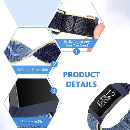 Miniatura 96 de Correas de nailon para reloj, compatibles con Fitbit Charge 4, Charge 3, Edición especial, correa de repuesto suave, deportiva, transpirable