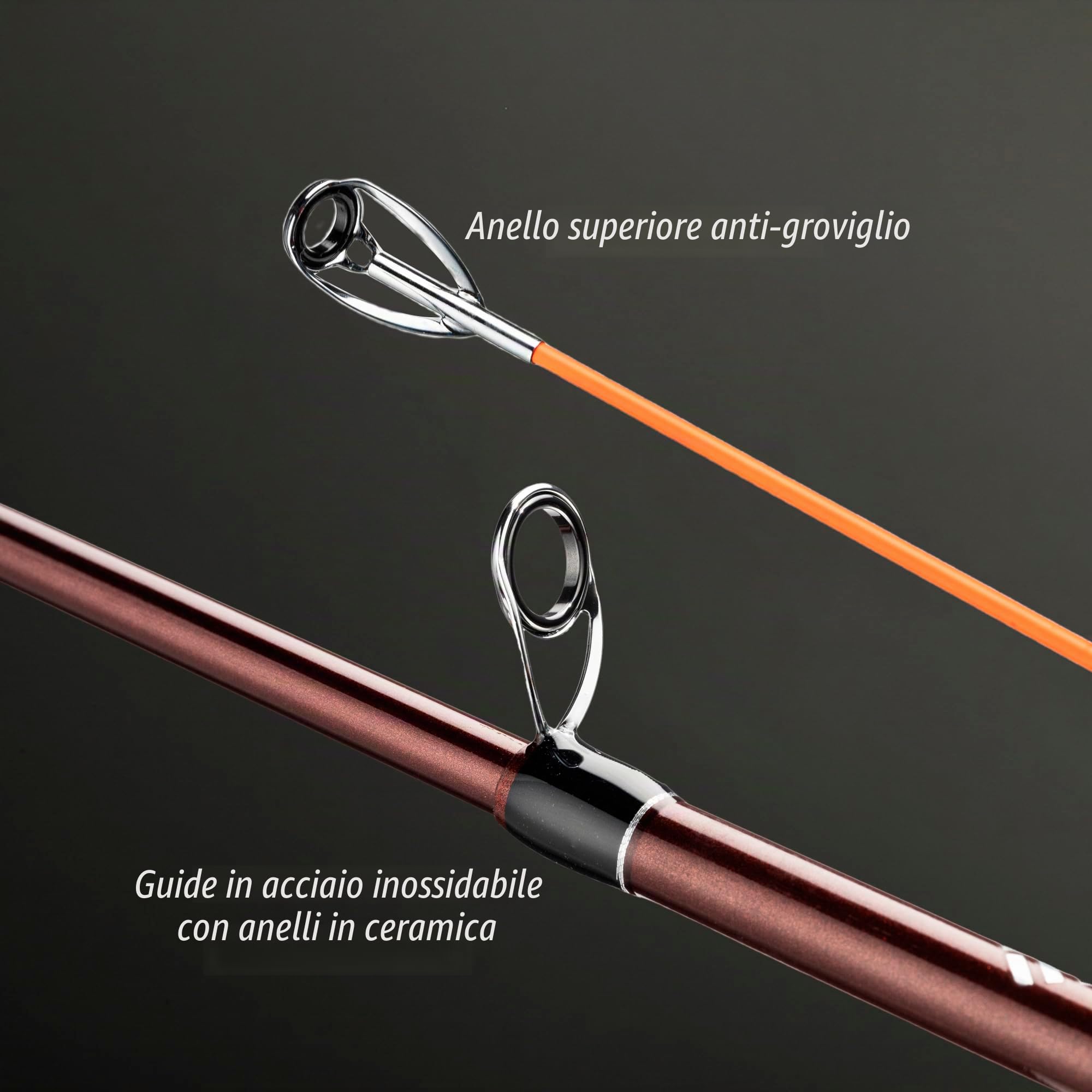 EOW XPEDITE Canna da pesca telescopica portatile, spinning & casting, 24 denti in carbonio e punta in carbonio solido, manico in sughero, canna da viaggio